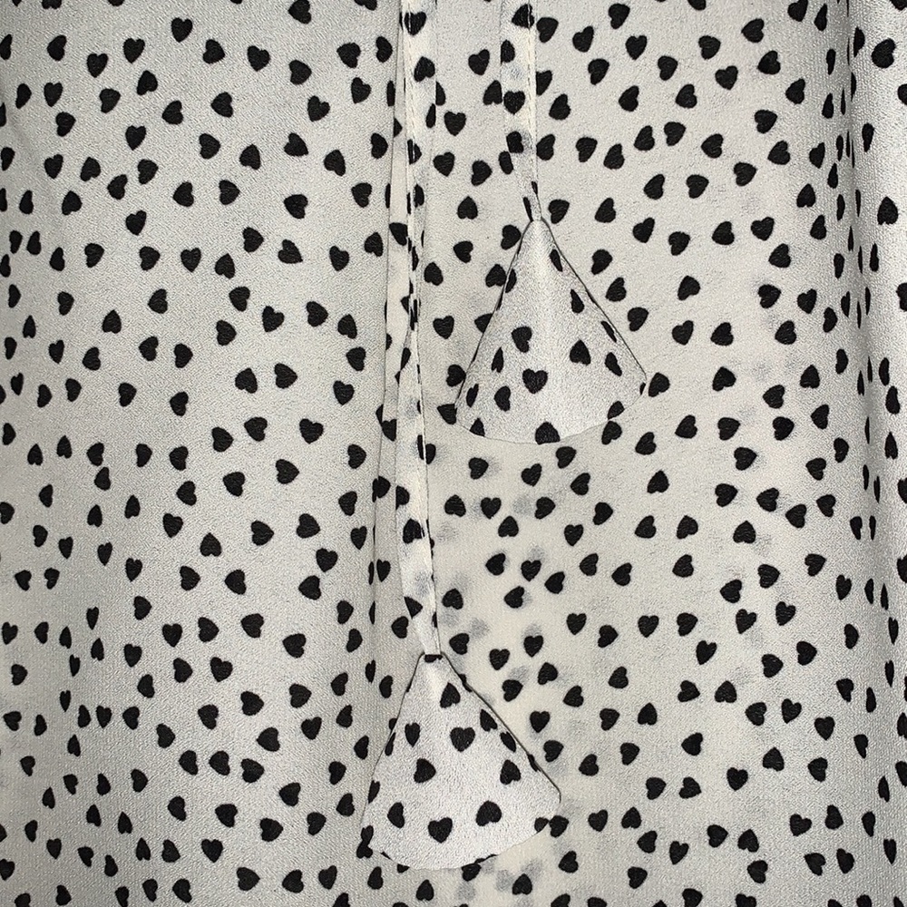 MAX STUDIO women’s sheer hearts blouse. Sz M - Picture 4 of 6